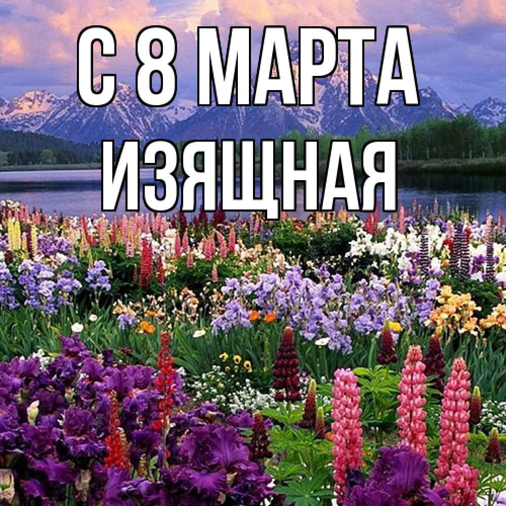 Открытка на каждый день с именем, Изящная C 8 МАРТА международный женский день Прикольная открытка с пожеланием онлайн скачать бесплатно 