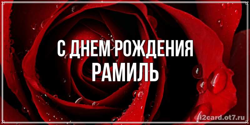 Картинка С днем рождения, Рамиль