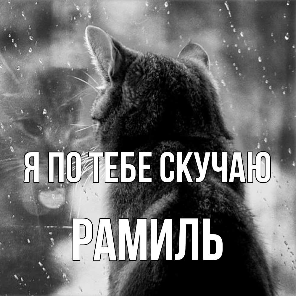 Открытка на каждый день с именем, Рамиль Я по тебе скучаю скорее ко мне приходи 1 Прикольная открытка с пожеланием онлайн скачать бесплатно 
