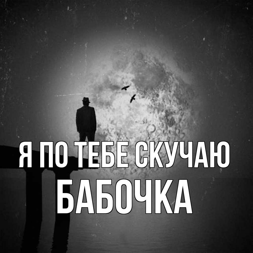 Открытка на каждый день с именем, Бабочка Я по тебе скучаю мост 1 Прикольная открытка с пожеланием онлайн скачать бесплатно 
