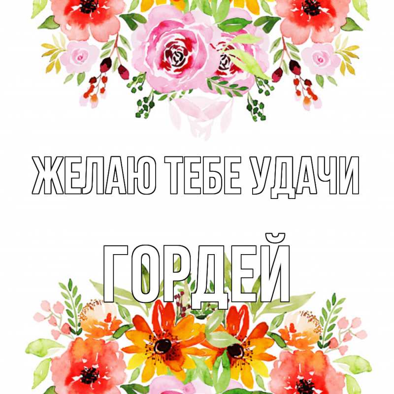 Картинка Желаю тебе удачи, Гордей