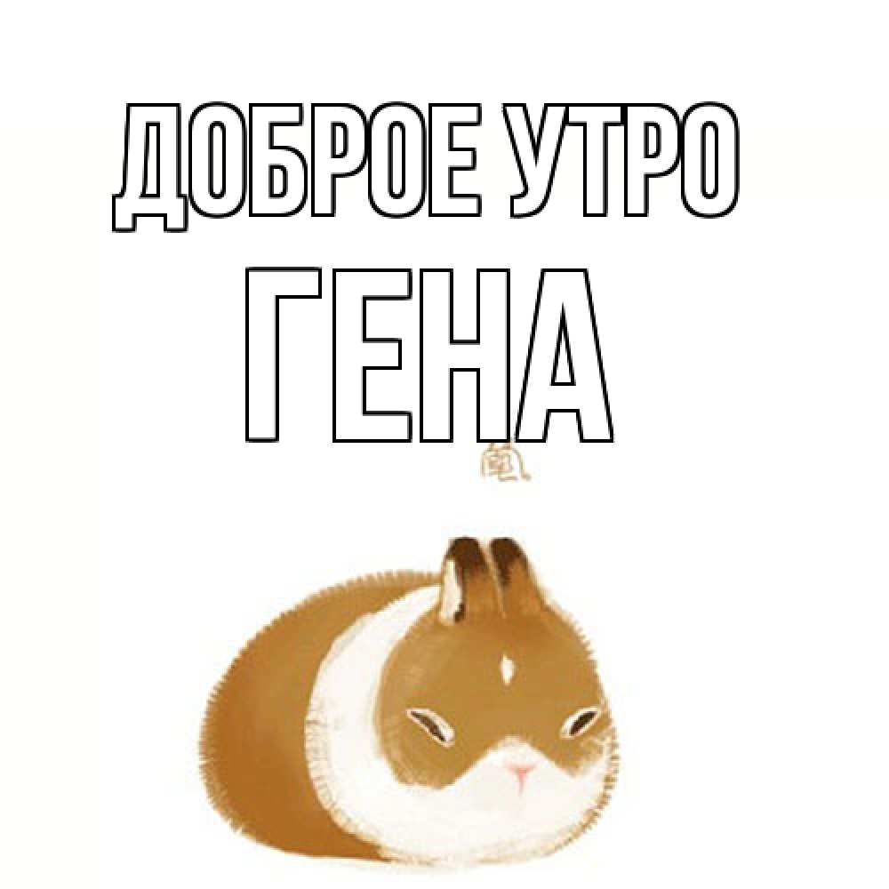 Открытка на каждый день с именем, Гена Доброе утро хорошего утречка Прикольная открытка с пожеланием онлайн скачать бесплатно 