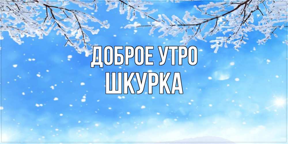 Открытка на каждый день с именем, Шкурка Доброе утро снег изморозь и зима Прикольная открытка с пожеланием онлайн скачать бесплатно 