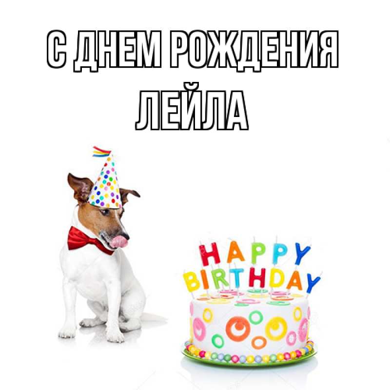 Картинка С днем рождения, Лейла