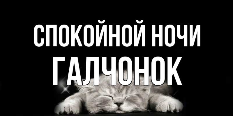 Картинка Спокойной ночи, галчонок