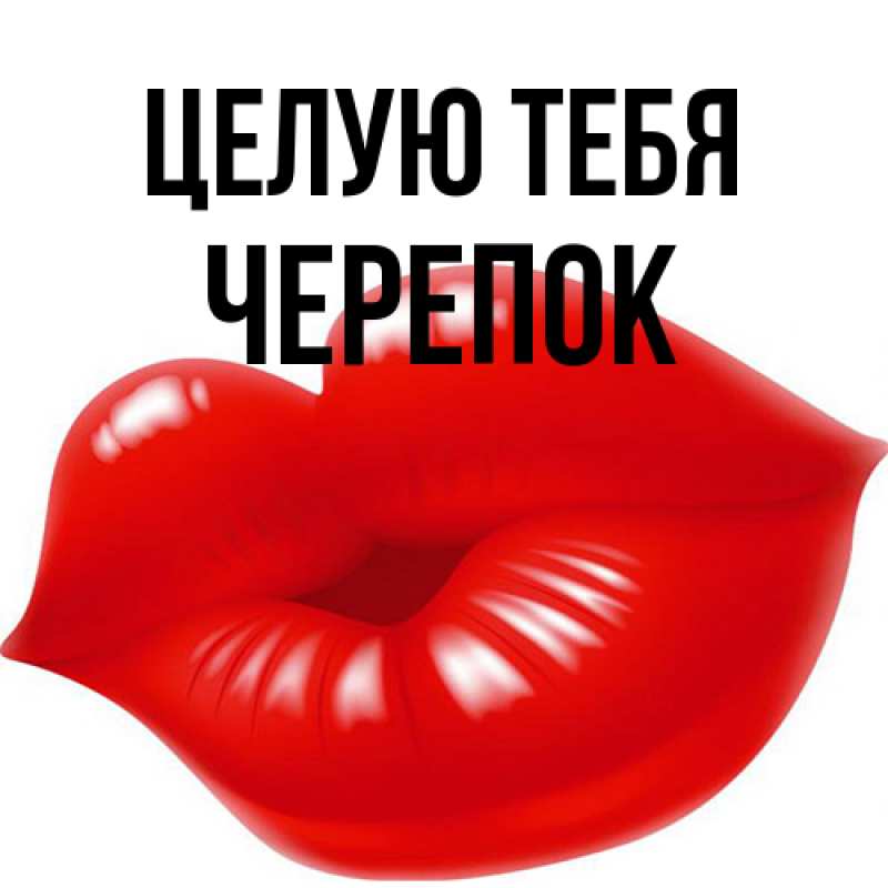 Картинка Целую тебя, Черепок