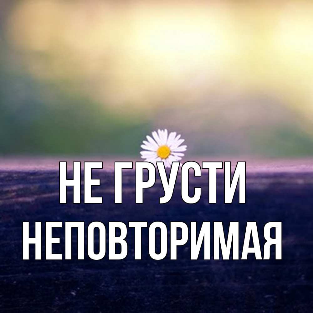Открытка на каждый день с именем, Неповторимая Не грусти красота Прикольная открытка с пожеланием онлайн скачать бесплатно 