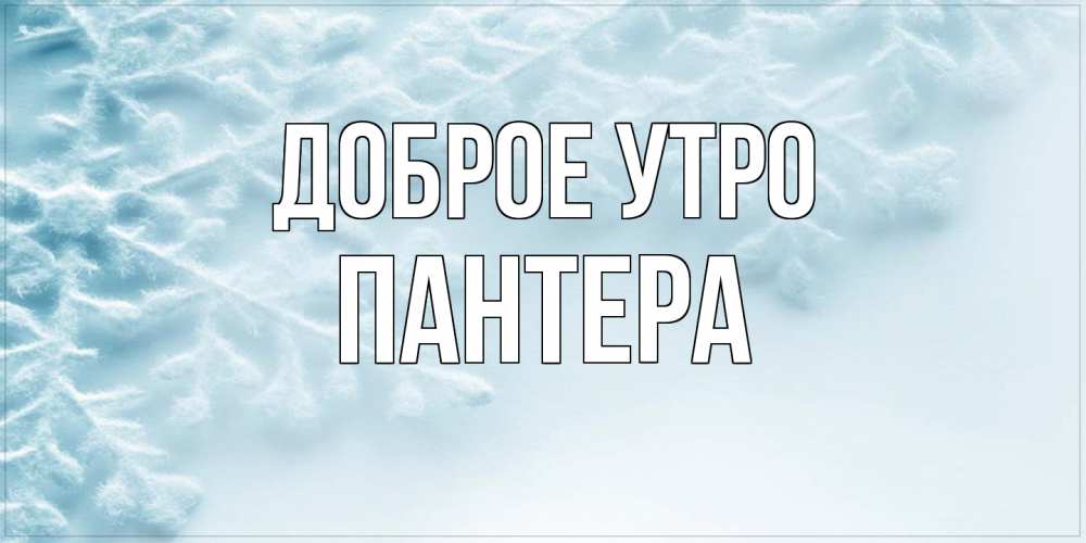 Открытка на каждый день с именем, Пантера Доброе утро классное зимнее утро Прикольная открытка с пожеланием онлайн скачать бесплатно 