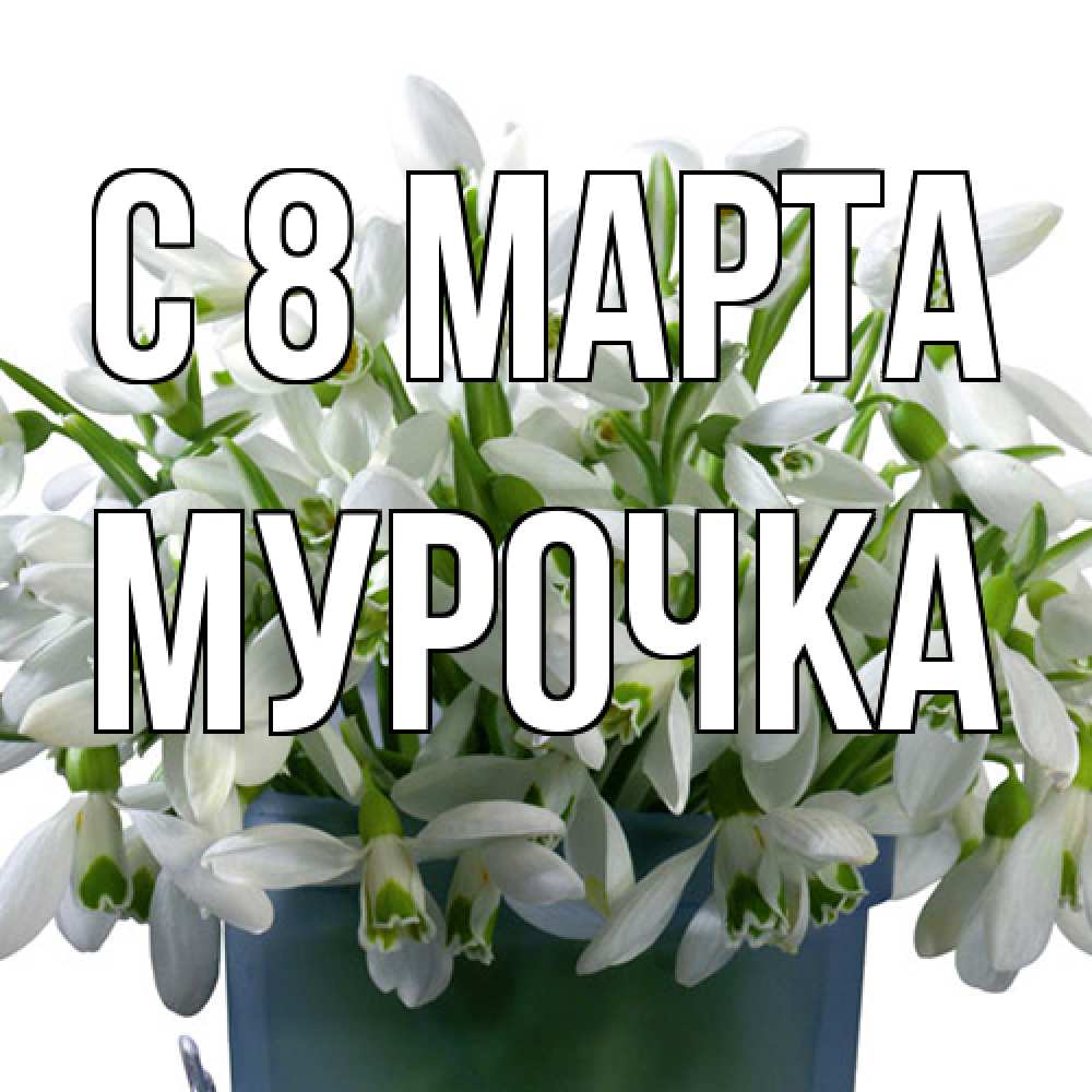 Открытка на каждый день с именем, Мурочка C 8 МАРТА цветы к международному женскому дню Прикольная открытка с пожеланием онлайн скачать бесплатно 