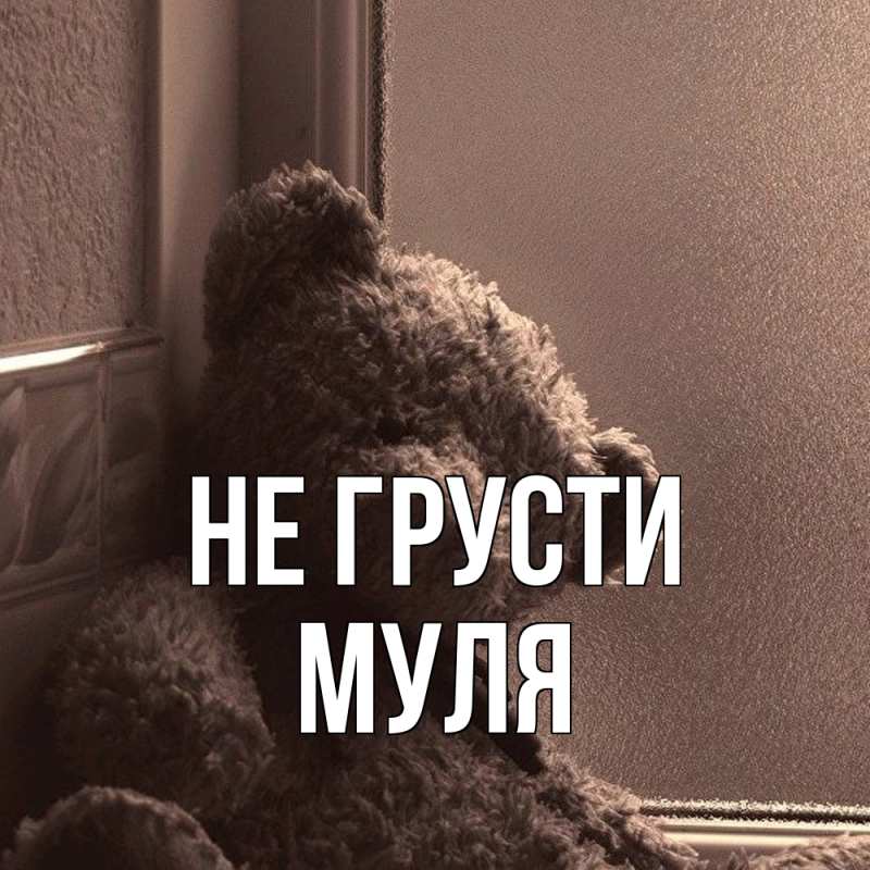 Открытка с именем, Муля, Не грусти
