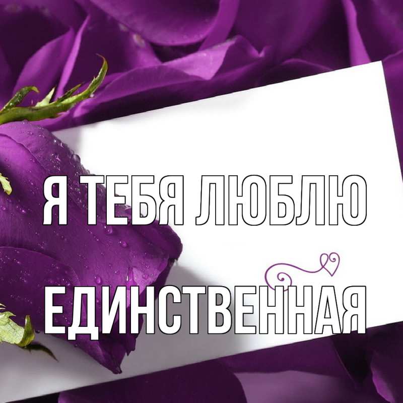 Картинка Я тебя люблю, Единственная