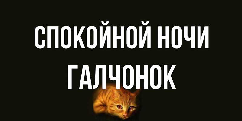 Картинка Спокойной ночи, галчонок