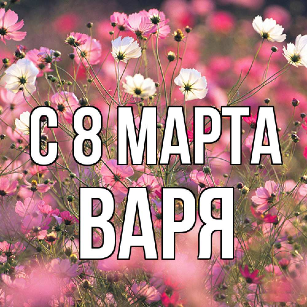 Открытка на каждый день с именем, Варя C 8 МАРТА красиво 1 Прикольная открытка с пожеланием онлайн скачать бесплатно 