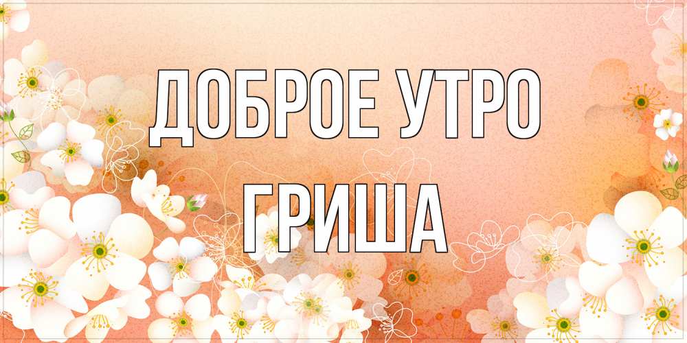 Открытка на каждый день с именем, Гриша Доброе утро доброе утро с цветами Прикольная открытка с пожеланием онлайн скачать бесплатно 