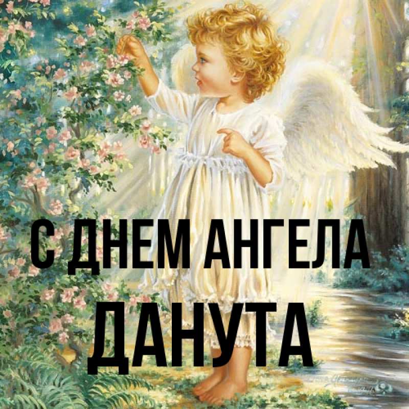 Открытка с именем, Данута, С днем ангела