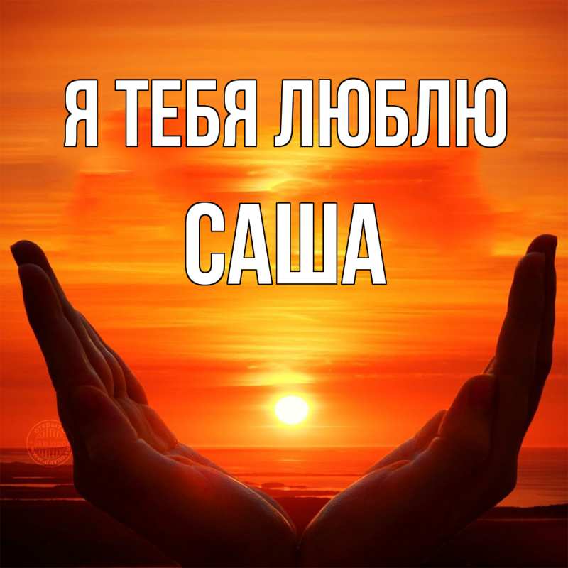 Открытка с именем, Саша, Я тебя люблю