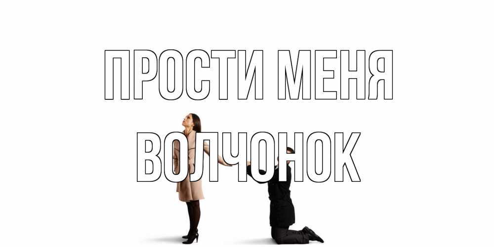 Открытка на каждый день с именем, Волчонок Прости меня прости меня для девушки Прикольная открытка с пожеланием онлайн скачать бесплатно 