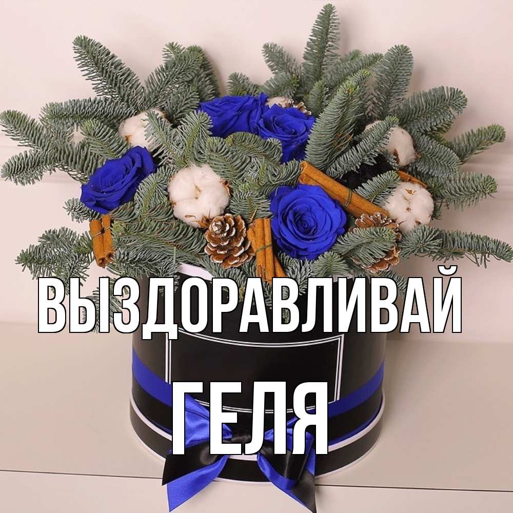 Открытка на каждый день с именем, Геля Выздоравливай короче кто то загрузил эти шишки Прикольная открытка с пожеланием онлайн скачать бесплатно 