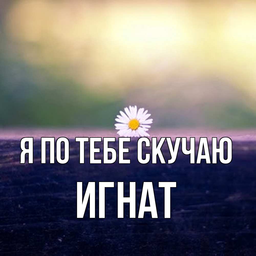 Открытка на каждый день с именем, Игнат Я по тебе скучаю приходи в гости Прикольная открытка с пожеланием онлайн скачать бесплатно 