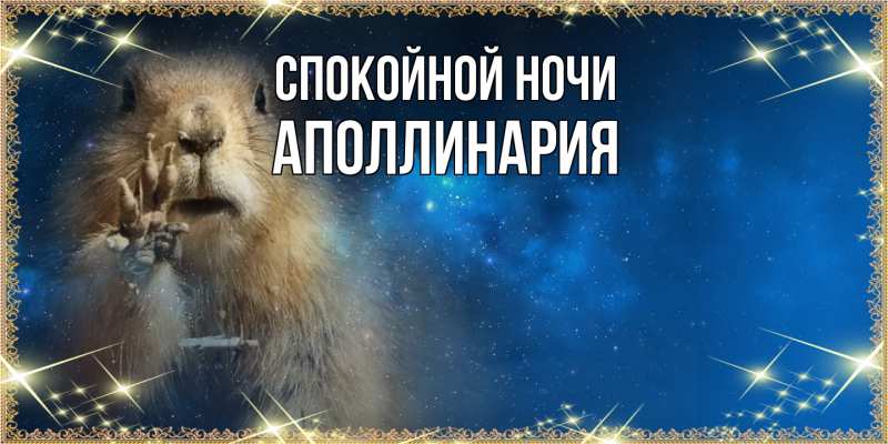 Картинка Спокойной ночи, Аполлинария