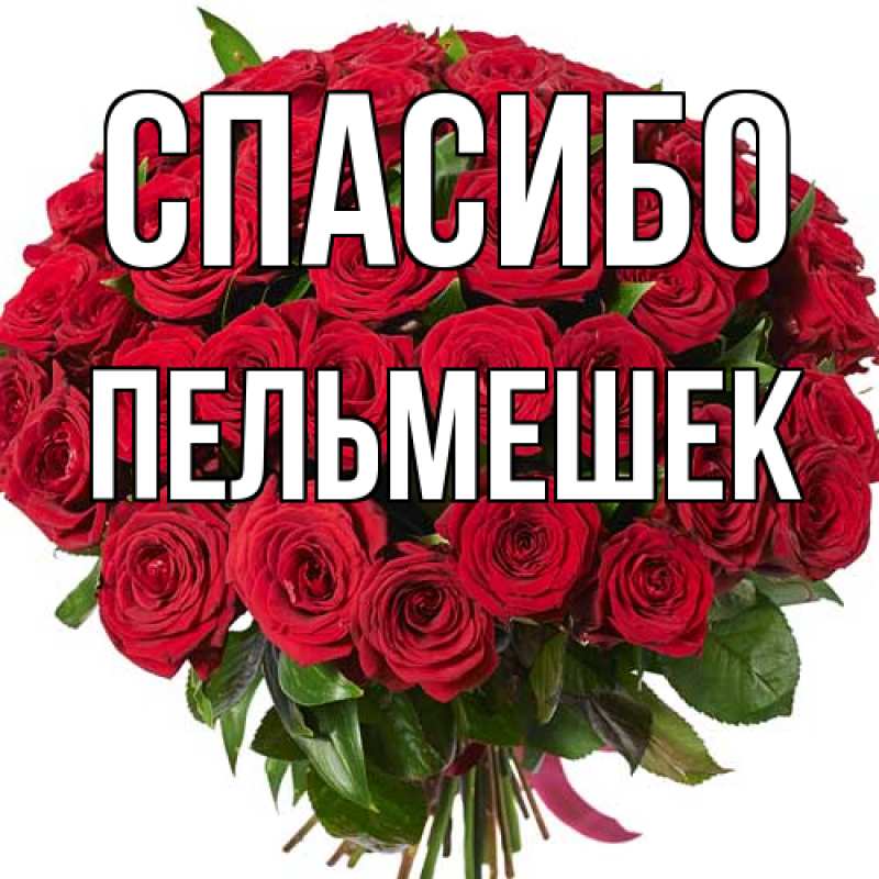 Открытка с именем, пельмешек, Спасибо