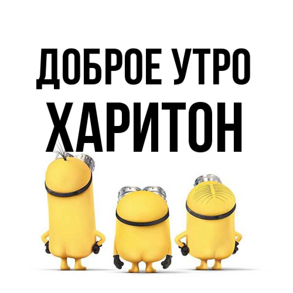 Открытка на каждый день с именем, Харитон Доброе утро подписать открытку онлайн бесплатно Прикольная открытка с пожеланием онлайн скачать бесплатно 