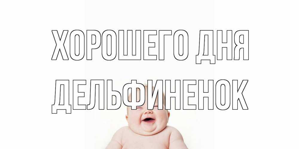 Открытка на каждый день с именем, дельфиненок Хорошего дня открытка для поднятия настроения Прикольная открытка с пожеланием онлайн скачать бесплатно 