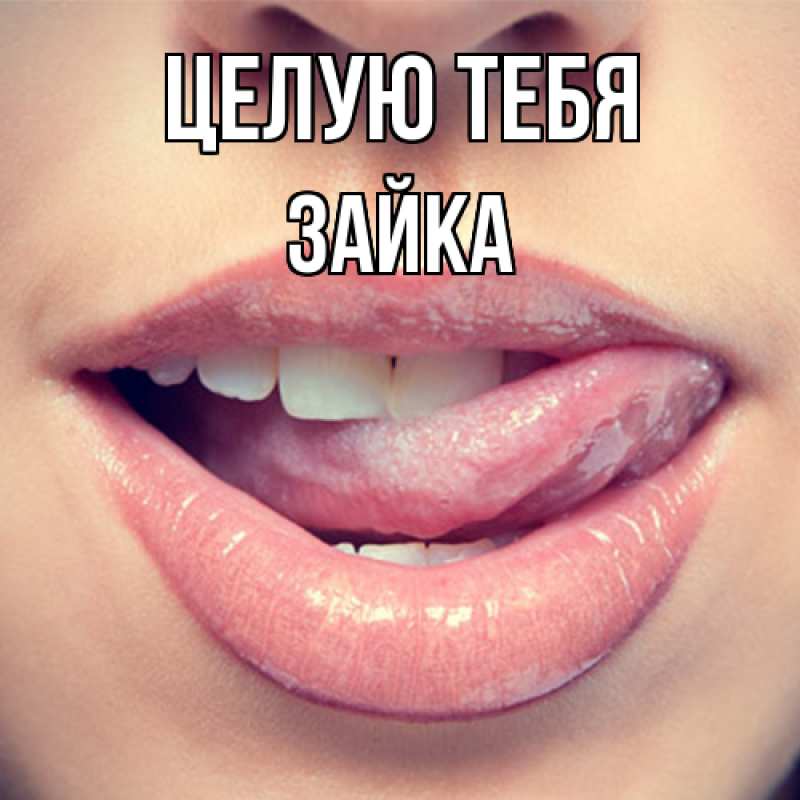 Картинка Целую тебя, Зайка