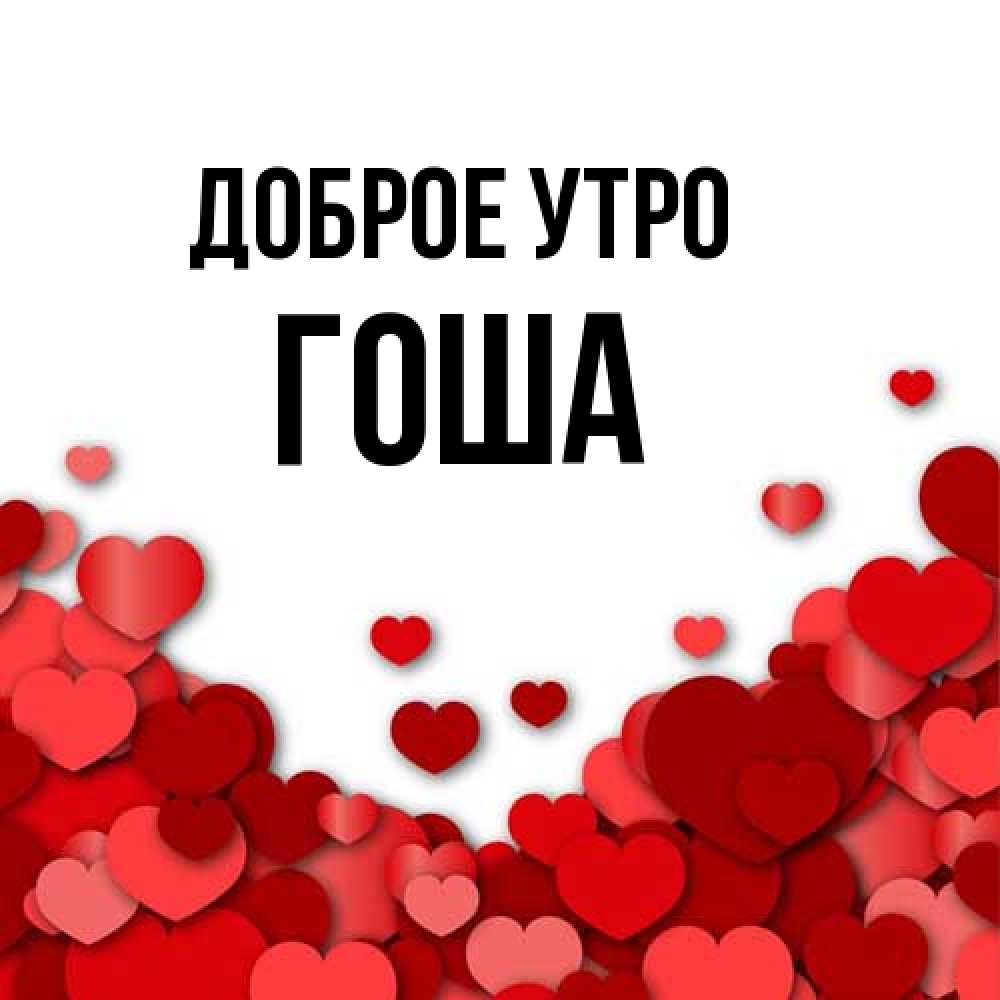 Открытка на каждый день с именем, Гоша Доброе утро хорошего настроения Прикольная открытка с пожеланием онлайн скачать бесплатно 