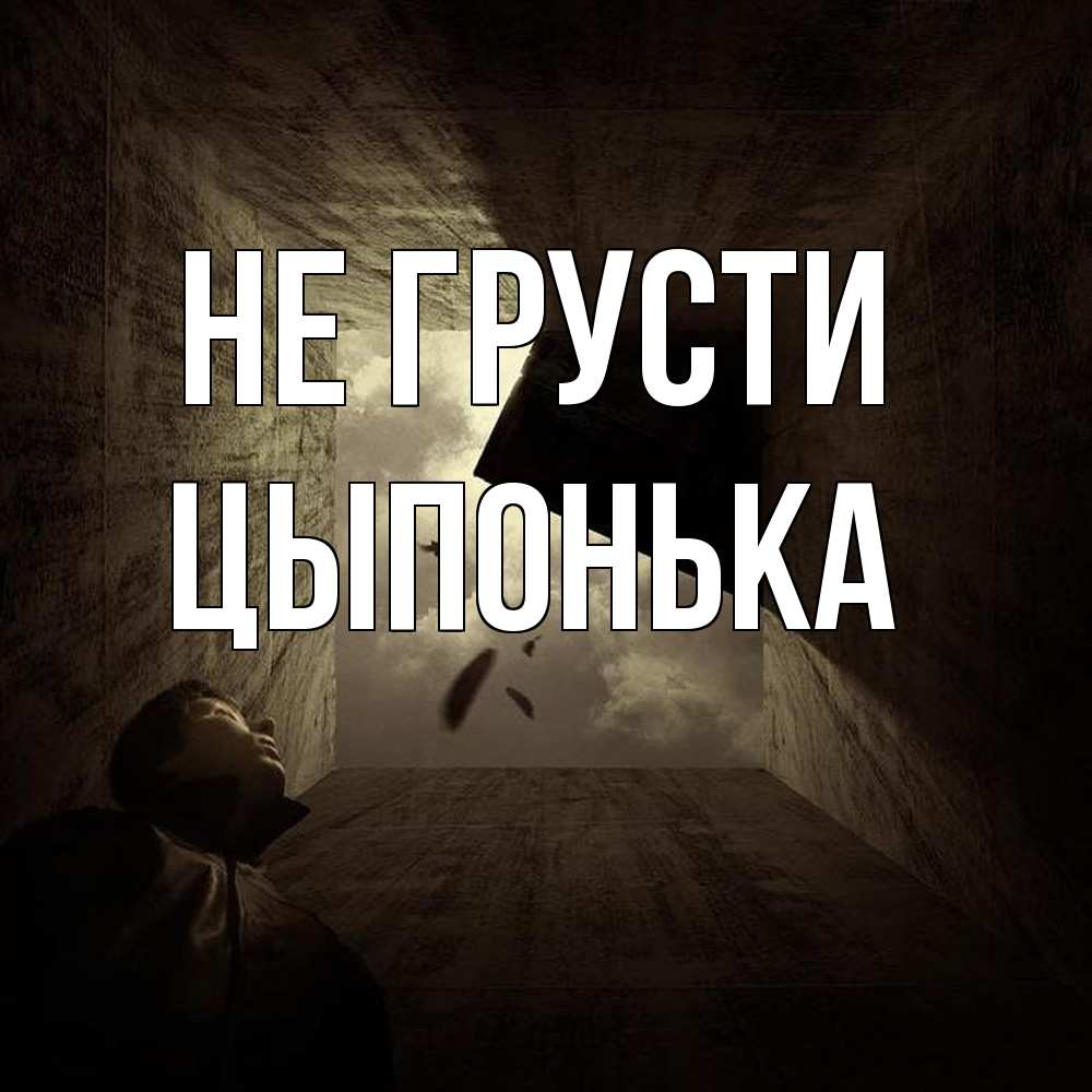 Открытка на каждый день с именем, Цыпонька Не грусти жуть Прикольная открытка с пожеланием онлайн скачать бесплатно 