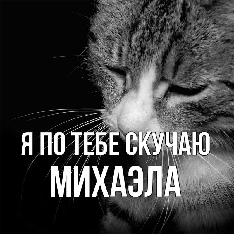 Открытка с именем, Михаэла, Я по тебе скучаю