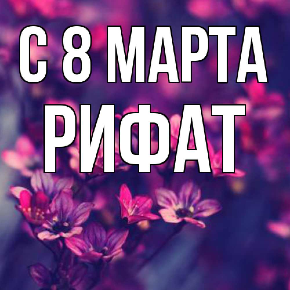 Открытка на каждый день с именем, Рифат C 8 МАРТА небольшие цветы 1 Прикольная открытка с пожеланием онлайн скачать бесплатно 