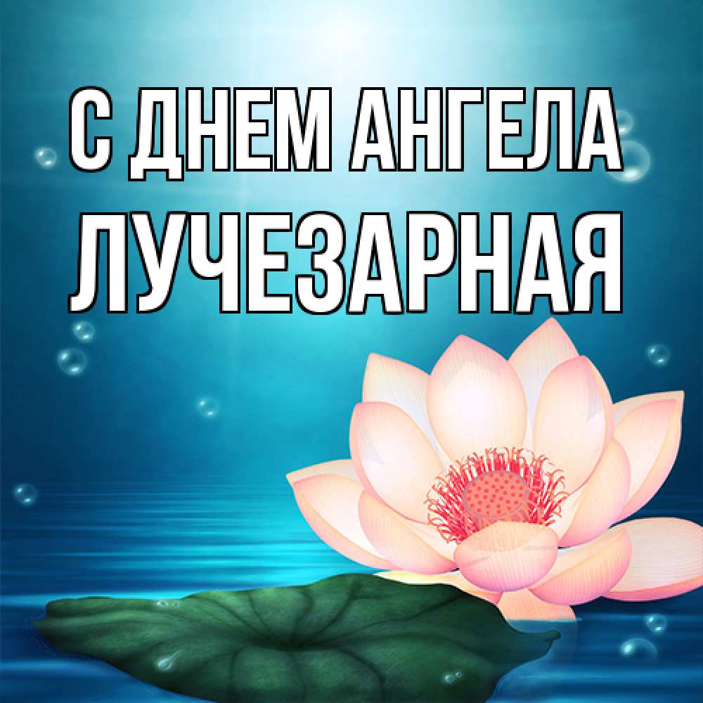 Открытка на каждый день с именем, лучезарная С днем ангела кувшинка Прикольная открытка с пожеланием онлайн скачать бесплатно 