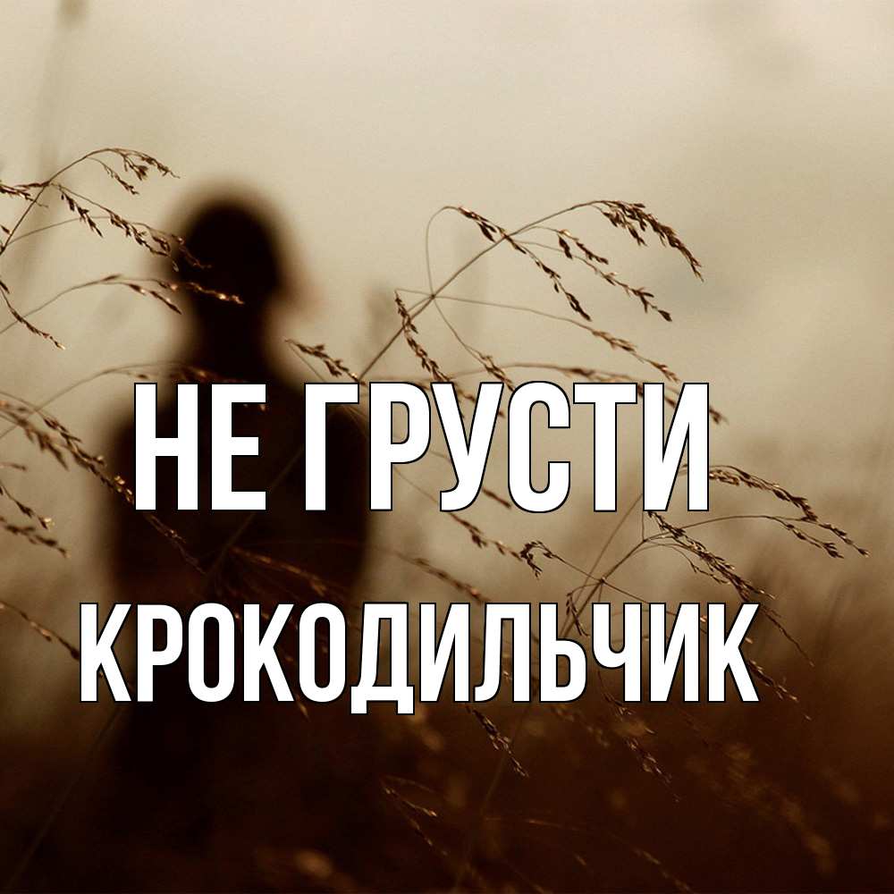 Открытка на каждый день с именем, Крокодильчик Не грусти грусть Прикольная открытка с пожеланием онлайн скачать бесплатно 