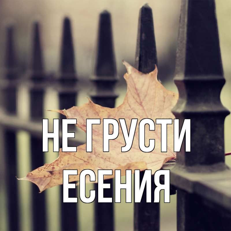 Картинка Не грусти, Есения