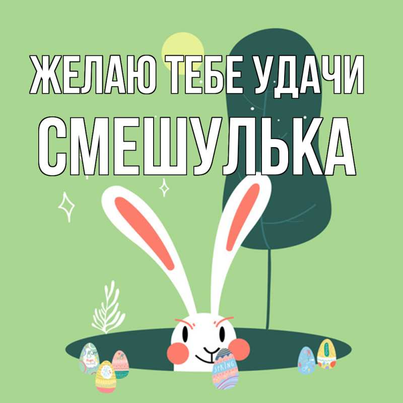 Картинка Желаю тебе удачи, Смешулька