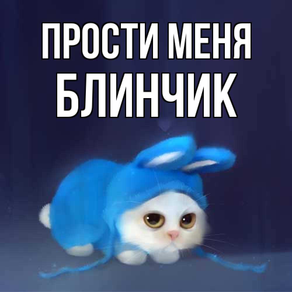 Открытка на каждый день с именем, Блинчик Прости меня невинный котозай просит прощения Прикольная открытка с пожеланием онлайн скачать бесплатно 