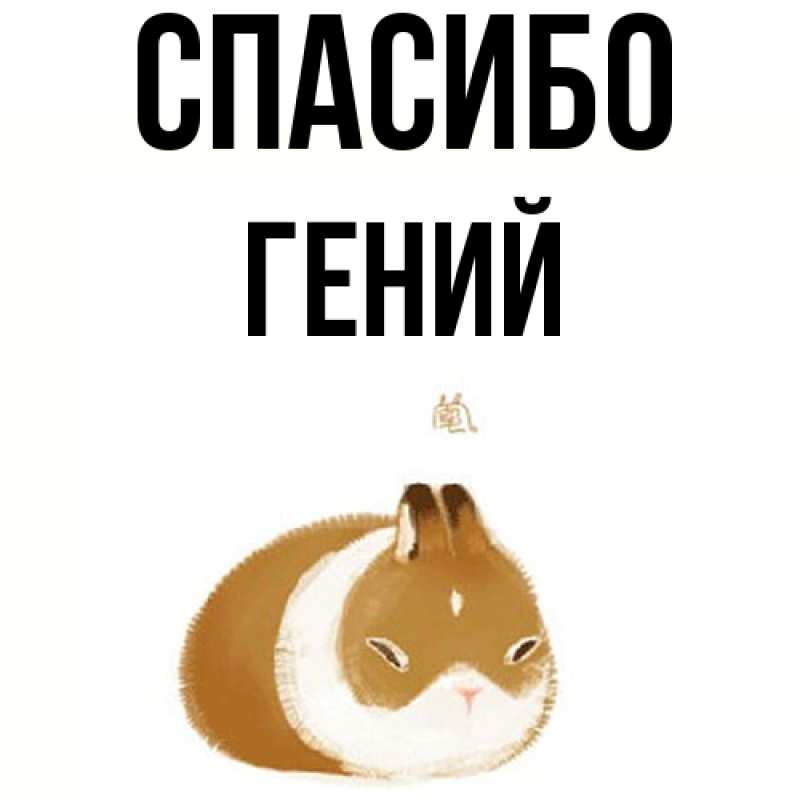 Картинка Спасибо, Гений