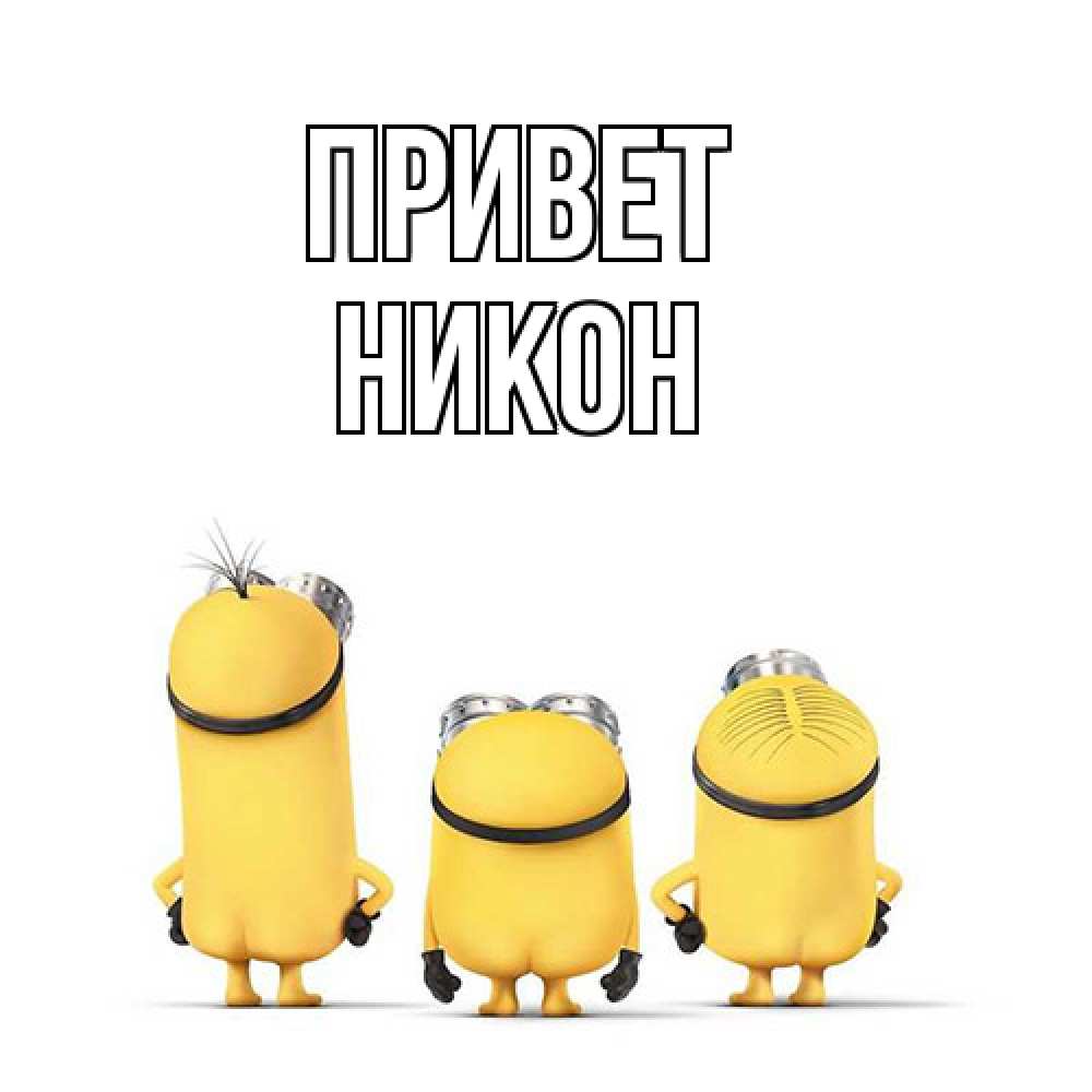 Открытка на каждый день с именем, Никон Привет приветики Прикольная открытка с пожеланием онлайн скачать бесплатно 