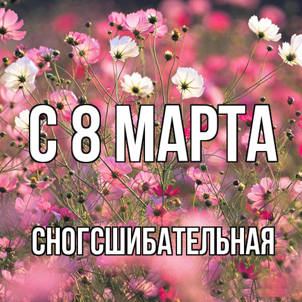 Открытка на каждый день с именем, сногсшибательная C 8 МАРТА красиво 1 Прикольная открытка с пожеланием онлайн скачать бесплатно 