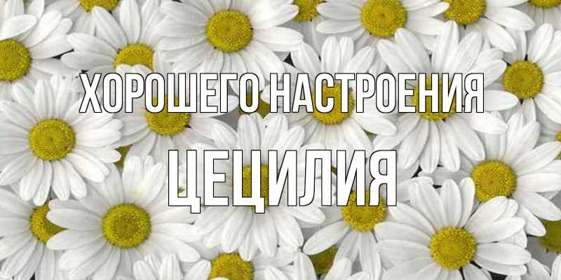 Открытка с именем, Цецилия, Хорошего настроения