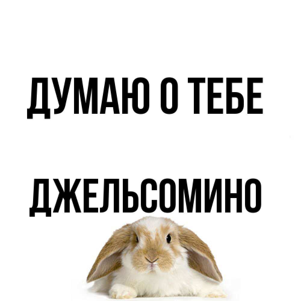 Открытка на каждый день с именем, Джельсомино Думаю о тебе подписать своими руками онлайн Прикольная открытка с пожеланием онлайн скачать бесплатно 