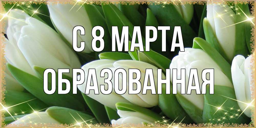 Открытка на каждый день с именем, Образованная C 8 МАРТА поздравляем с 8 марта Прикольная открытка с пожеланием онлайн скачать бесплатно 