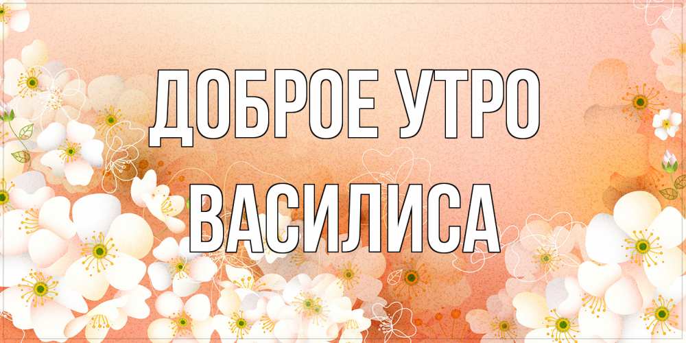 Открытка на каждый день с именем, Василиса Доброе утро доброе утро с цветами Прикольная открытка с пожеланием онлайн скачать бесплатно 