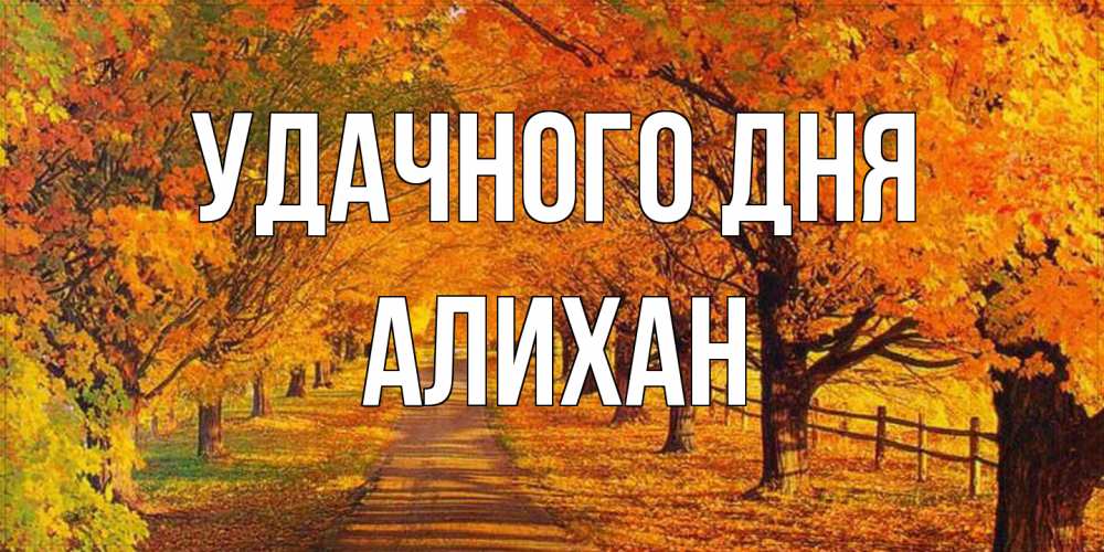 Открытка на каждый день с именем, Алихан Удачного дня деревья с осенними листьями Прикольная открытка с пожеланием онлайн скачать бесплатно 