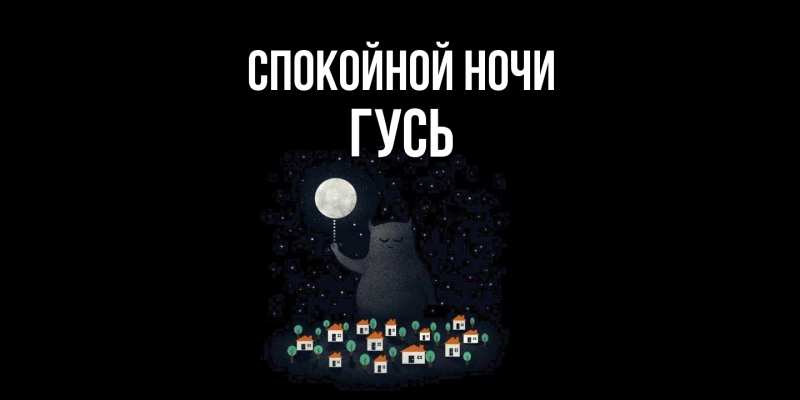 Картинка Спокойной ночи, Гусь