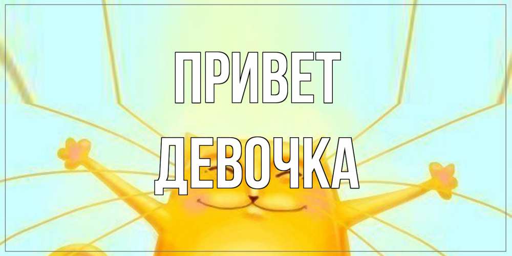 Открытка на каждый день с именем, девочка Привет кот Прикольная открытка с пожеланием онлайн скачать бесплатно 