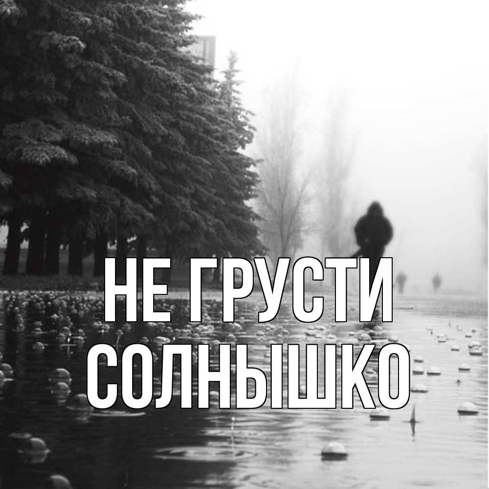 Открытка на каждый день с именем, Солнышко Не грусти улица под дождем Прикольная открытка с пожеланием онлайн скачать бесплатно 