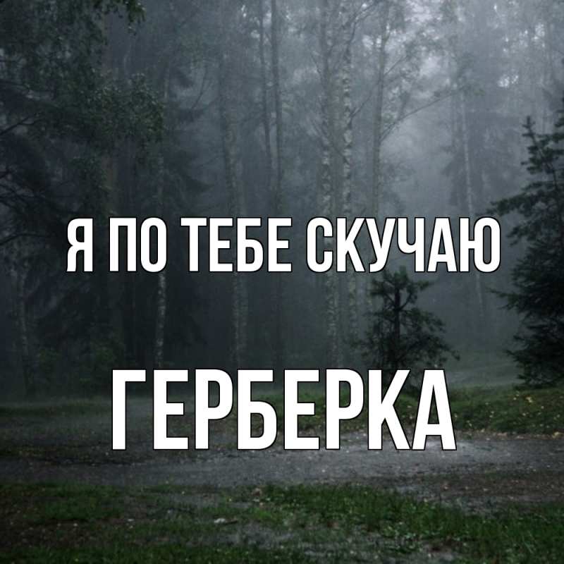 Открытка с именем, Герберка, Я по тебе скучаю