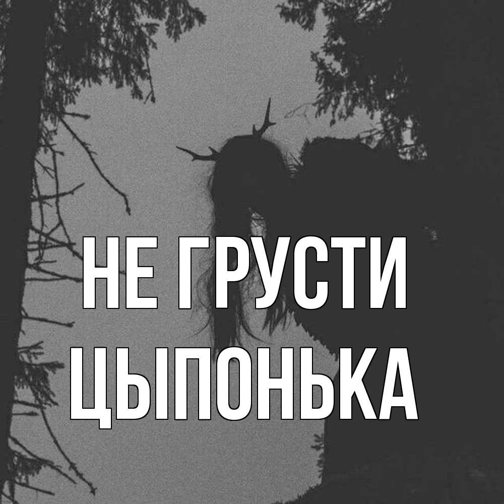 Открытка на каждый день с именем, Цыпонька Не грусти чудище лесное Прикольная открытка с пожеланием онлайн скачать бесплатно 